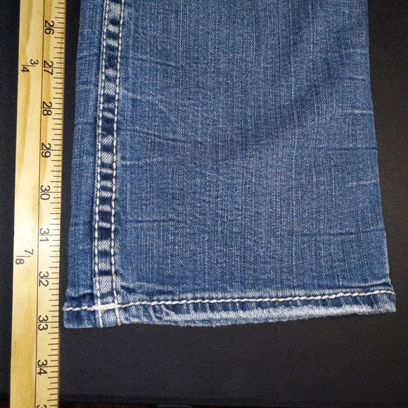 Silver SUKI Flap 17" Jeans Tag Size 29 X 33 (Measures 30 X 33) Pockets Stretch - Picture 11 of 11